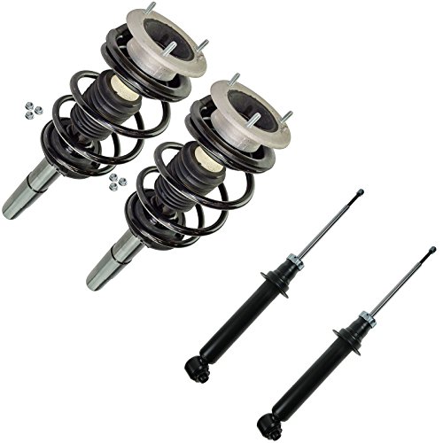 Image of TRQ Front and Rear Complete Strut Assembly & Shock Absorber Kit Complete Strut & Coil Spring Assembly Compatible with 2001-2003 BMW 525i 1997-2000 528i 530i