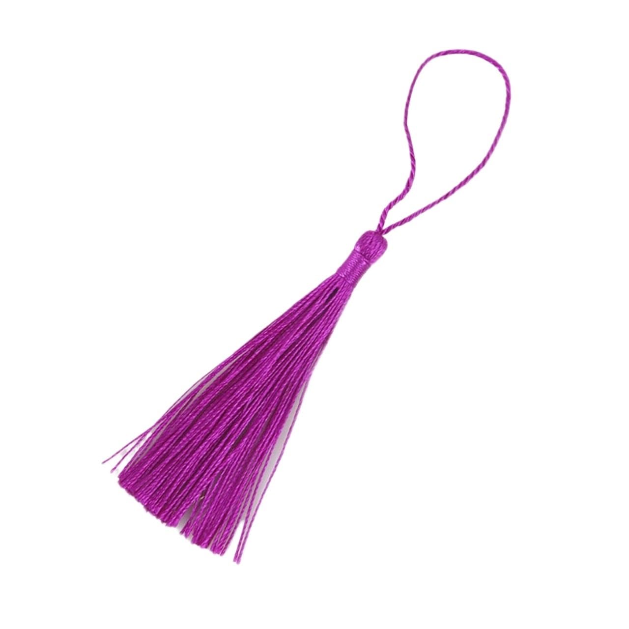 Mini Tassels for Crafts 50Pcs 13cm Hanging Rope Silk Tassel Fringe For Jewelry Making DIY Key Chain Earring Hooks Pendant Decoration Tassels(25)