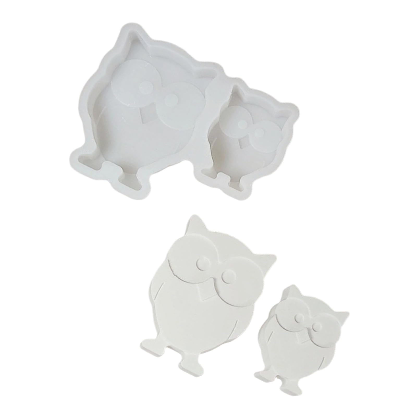 Xjdzineq 2 Cavities Owl Silicone Molds for Epoxy Resin Making Soap Easy Demolding Animal Silicones Food Grade Silicone Craft Molds