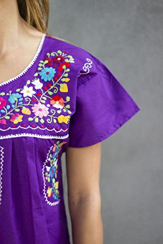 Liliana Cruz Hand Embroidered Authentic Mexican Peasant Dress2