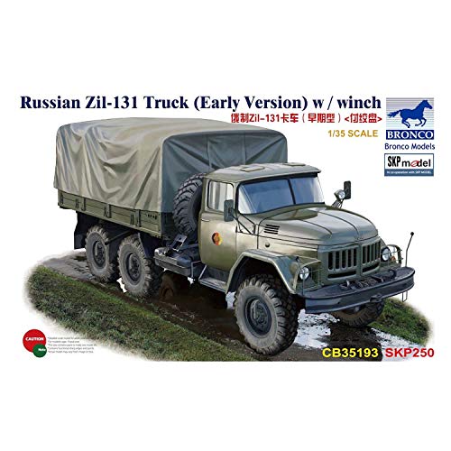 Maquette Bronco Models CB35193 du camion Russe ZIL 131 version précoce avec treuil à l'échelle 1/35