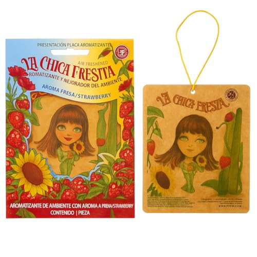 LA CHICA FRESITA Fresa/Strawberry Car Air Freshener Aromatizante Mexico (10)