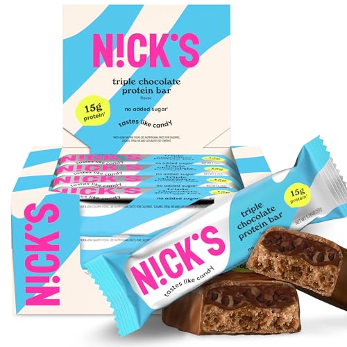 NICKS Protein Bars Triple Chocolate 12 Count