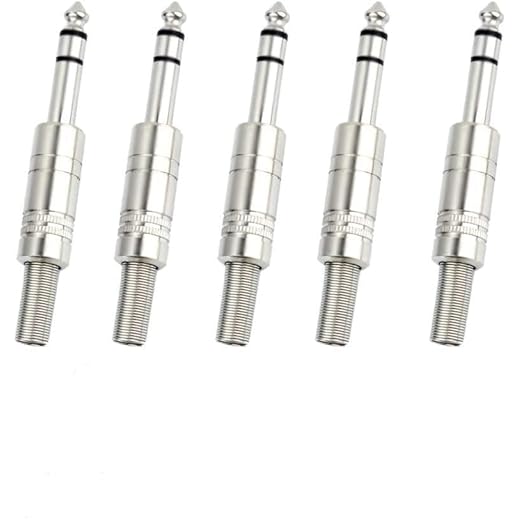 KEBILSHOP 1/4 Audio Plugs 5 pcs Pack 35 mm