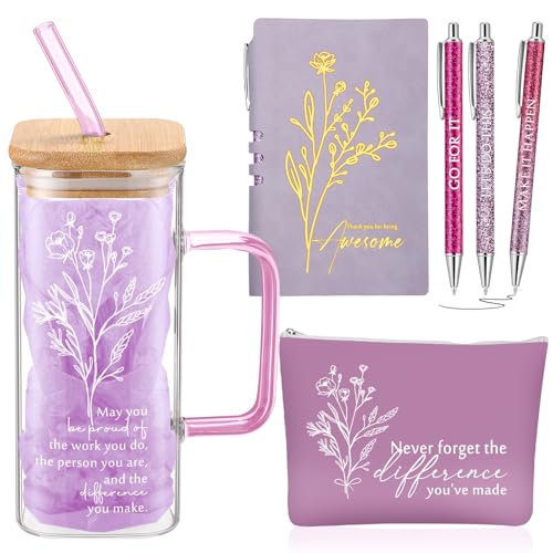 Abbylike 6 Pcs Employee Appreciation Gift for Women Coworker Staff, Purple