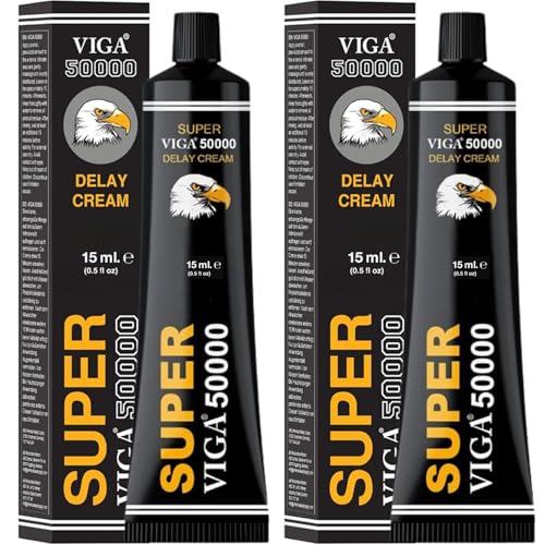 Image of Super Viga 50000 Delay Cream for Men, External Use Only 0.50 Fl Oz (2 Pcs)