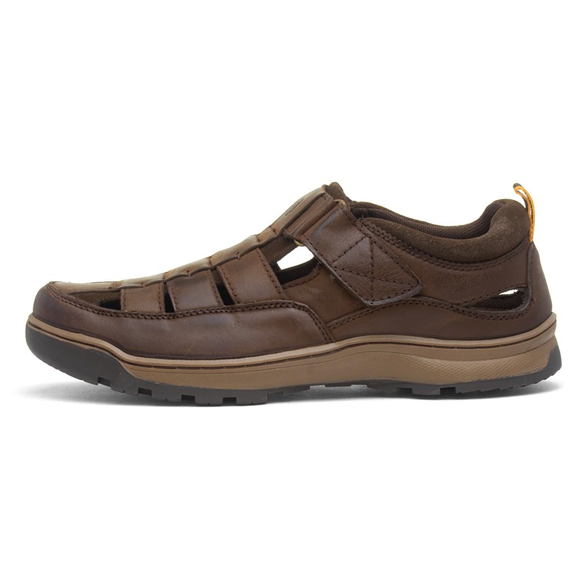 Hush Puppies (Brown, 13 (Adults')) Rucker Leather Men's Brown Sandals