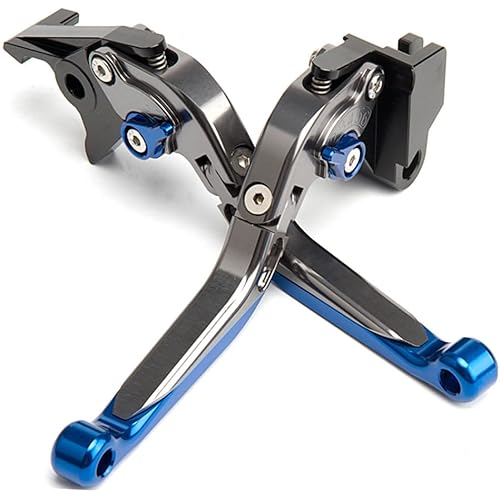 ESPEEDMTC for Yamaha MT-09 / SP 2021 2022 Modified CNC Aluminum Alloy 6-Stage Length Adjustable Foldable Brake Clutch Lever Accessories (Blue)