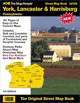 Paperback York/Lancaster/Harrisburg, Pa Atlas : Street Map Book