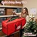 Christmas Tree Storage Bag 7.5 Ft, Heavy Duty 600D Oxford Cloth with Built-in Double Mesh Pockets, Double Zippers & Reinforced Handles (50×16×20in)