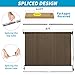 KANAGAWA Outdoor Roller Shade 8'X8' Mocha Exterior Cordless Patio Roll Up Shades for Outside Pergola Porch, Outdoor Blinds for Patio