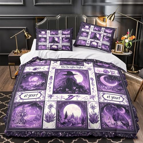 Housse de couette sorcellerie avec fermeture éclair pour lit single - 2