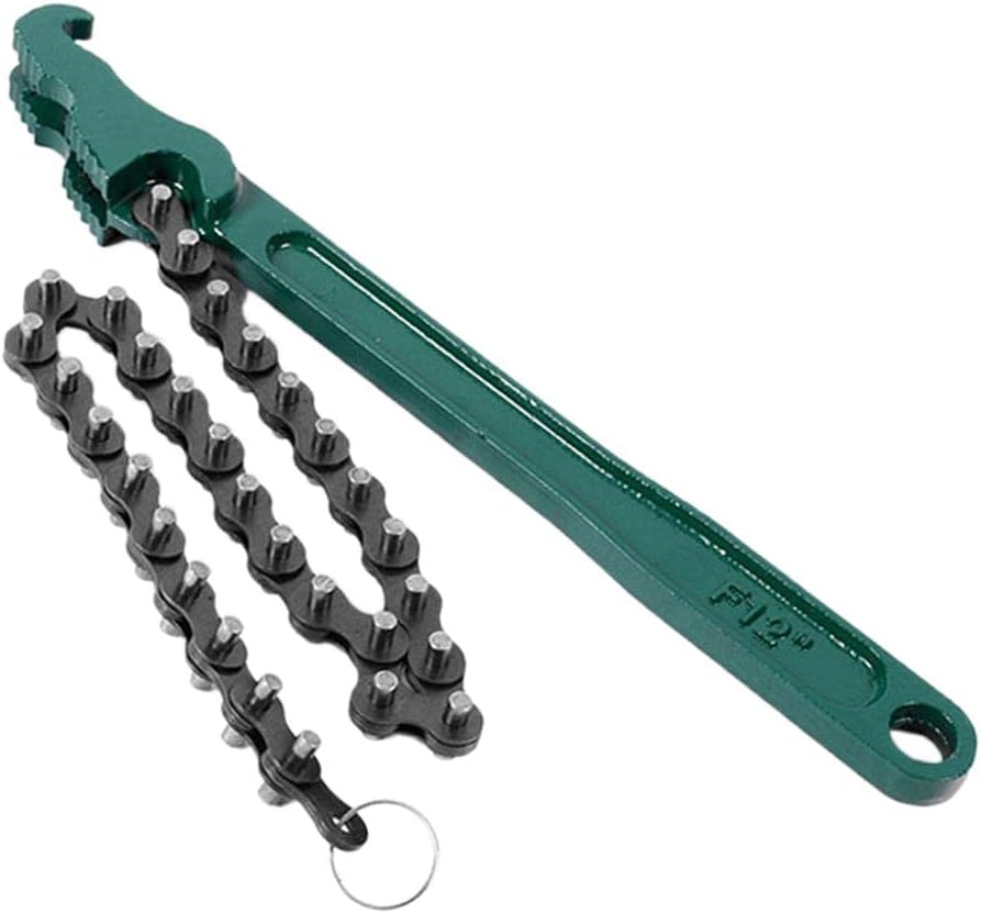 Adjustable Oil Filter Wrench Removal Tool - Carbon Steel Chain Type for Car Truck - 40-150mm Range - Easy Removal, Rust-Proof, Garage Maintenance - for Repairing Oil
