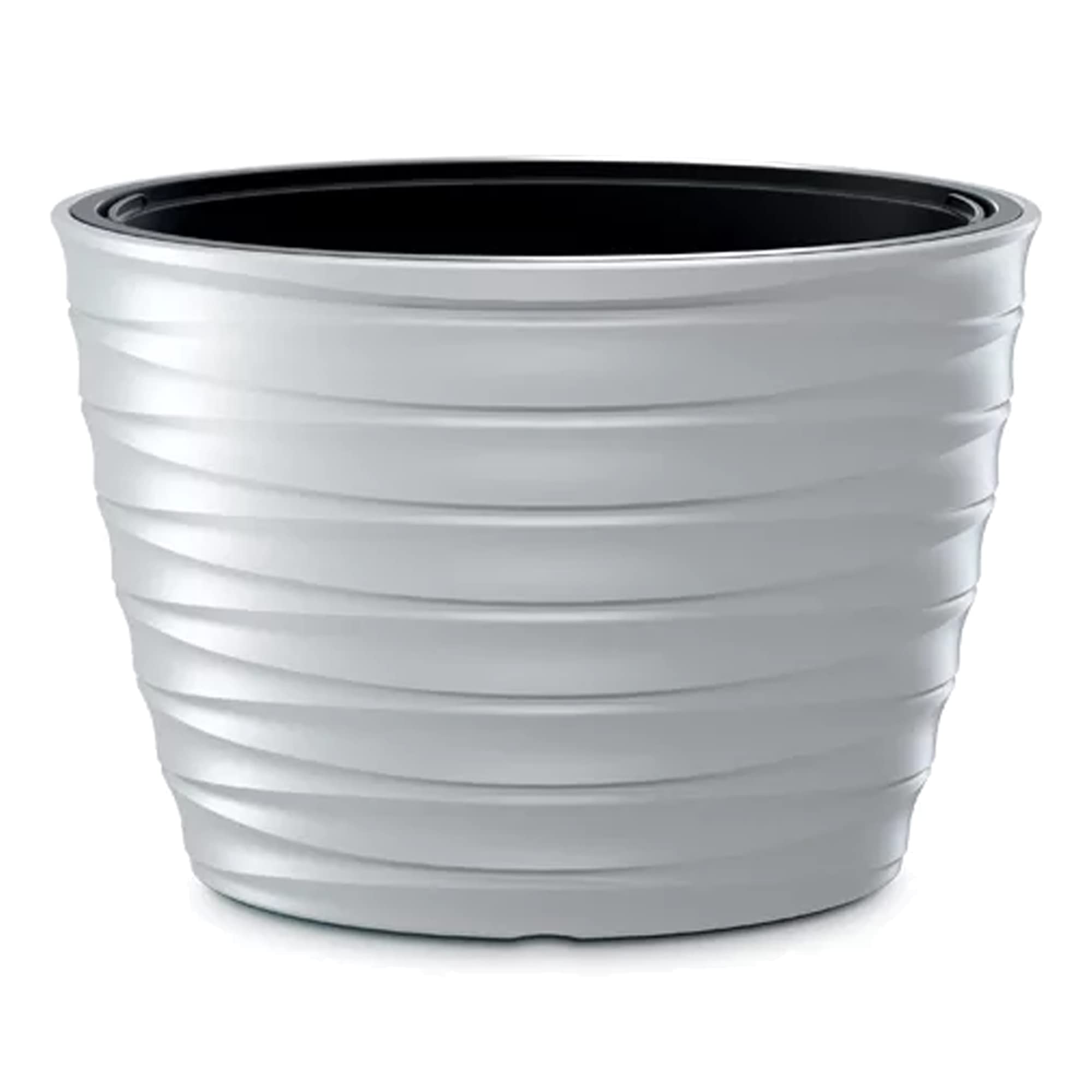 Maceta FREZE - oval 55L., Con depósito, dimensiones (mm) 593x393x420, color Blanco