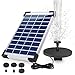 AISITIN Solar Springbrunnen 5.5W Eingebaute 1500mAh Batterie Solar Teichpumpe Wasserpumpe Solar Schwimmender Fontäne Pumpe mit 6 Fontänenstile für Vogelbad/kleinen Teich/Garten/Wasserzirkulation