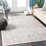 STYLISH UND TRENDY: Die Vintage Teppich Collection präsentiert klassische, zeitlose Designs, traditionelle Muster im Shabby-Chic-Oriental-Stil mit einer Kombination aus Weiss, Mittelgrau und Anthrazit, die die Raum-Deko aufwerten