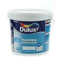 Dulux Pittura per Interni Traspirante per Forte Umidità e Vapore, Buon Profumo, Ottimo per Cucina e Bagno, 5 Litri, Bianco, 5L