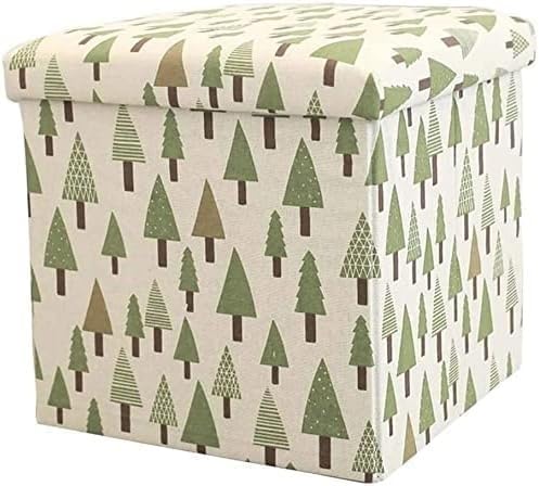 Pouf repose-pieds portable coton et lin pour salon cosy