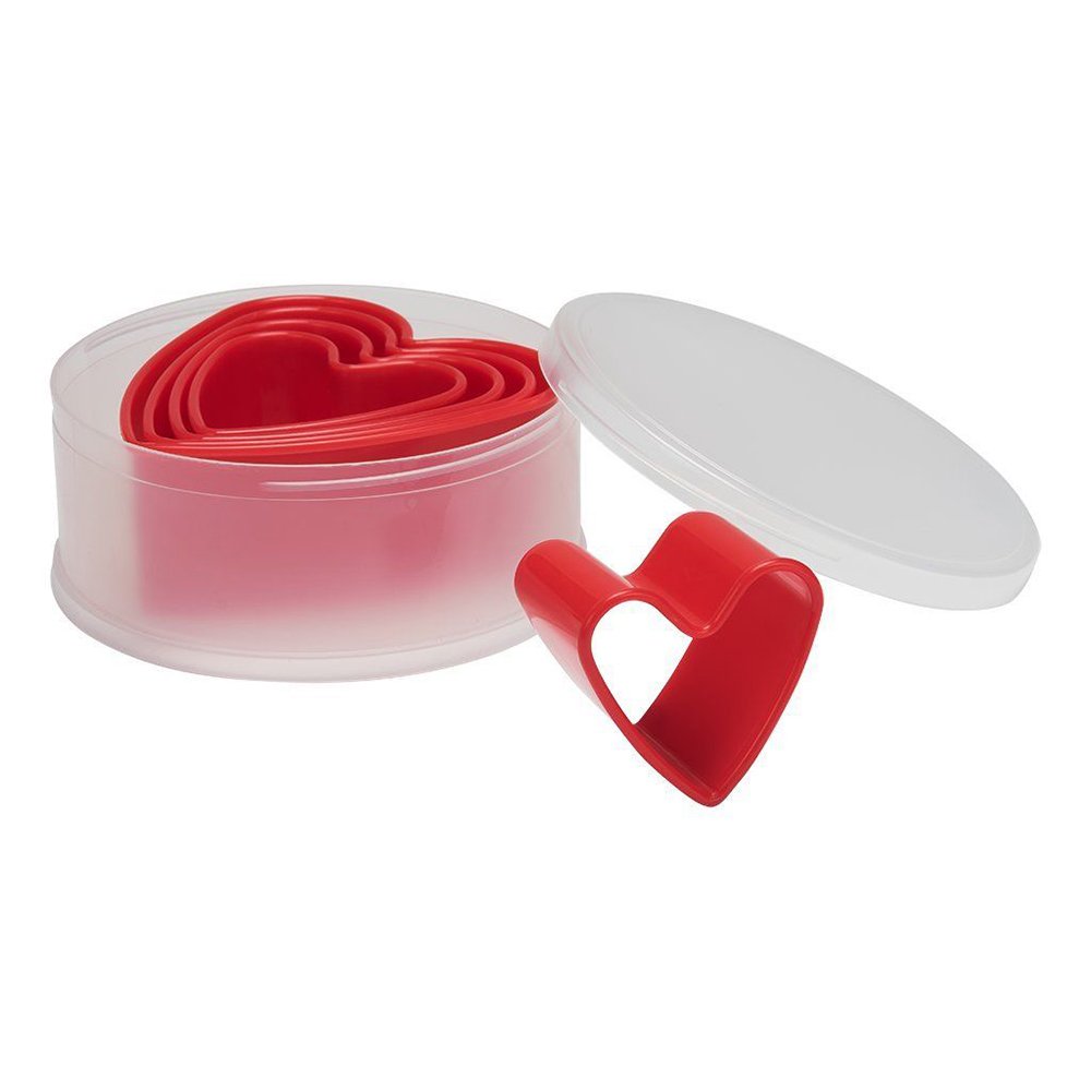 Patisse Set 5 Formine Per Biscotti A Forma Di Cuore – Stampini In Plastica Per Dolci, Lavabili In Lavastoviglie - 2