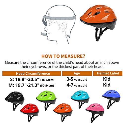 image for TurboSke Toddler Kids Bike Helmet, Multi-Sport Helmet Size Adjustable 
