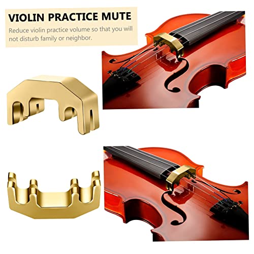 FAVOMOTO Violin Practice Mute Metal Mute for String Instruments Reduces Volume for Beginners Flexible Design for Musicians - Thumbnail 3
