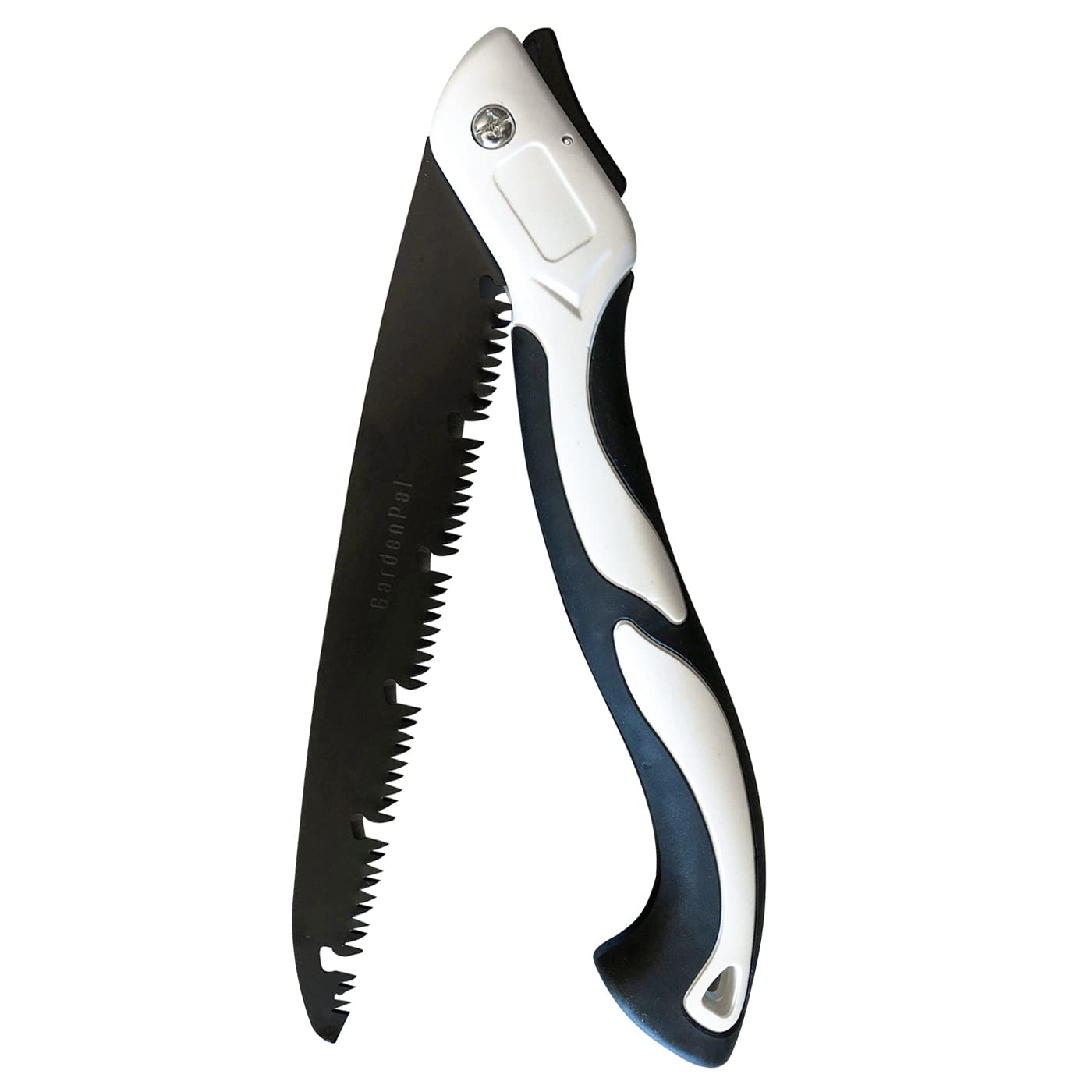 10-Inch (300mm) Heavy Duty Folding Saw, Pruning Saw with Ergonomic Non-Slip Handle Design, Rugged Blade Hand Saw, Rust-proof, Designed for Single-Hand Use Curved Blade Hand Saw, SK-5 Steel