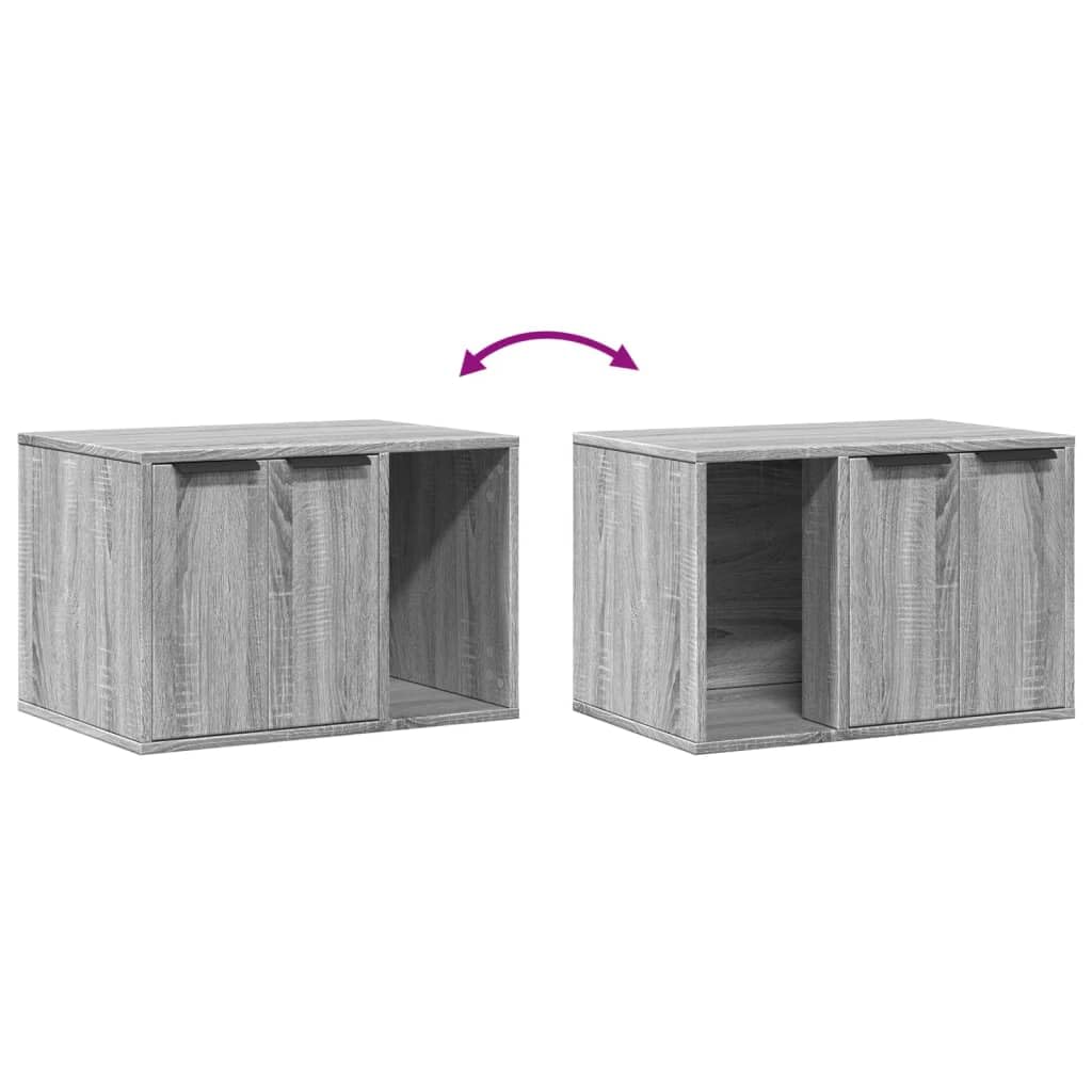 Mueble arenero para Gatos Madera Gris Sonoma 60x40x40 cm,Productos para Mascotas,Productos para Mascotas,Productos para Gatos,Mobiliario para gatos-857729