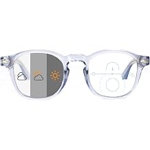OKH Progressive Photochromic Multifocus Reading Glasses Transition Sunglasses Blue Light Blocking Computer Readers for Women MenTransparent, 1.0x
