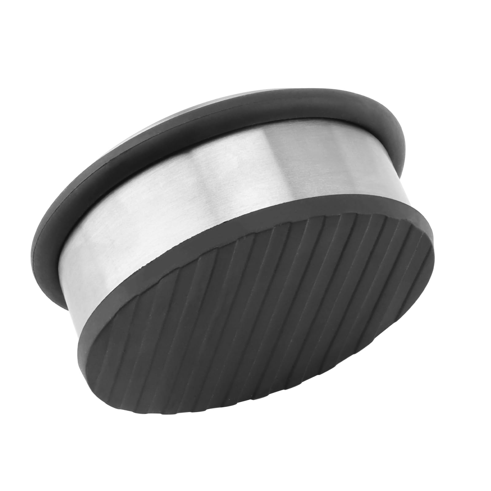 4 PCS Heavy Duty No-Drill Door Stoppers - Stainless Steel With Protective Rubber Bands