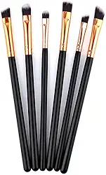 Kit 06 Pinceis de Precisão para Maquiagem e Aplicação de Sombra e Esfumado