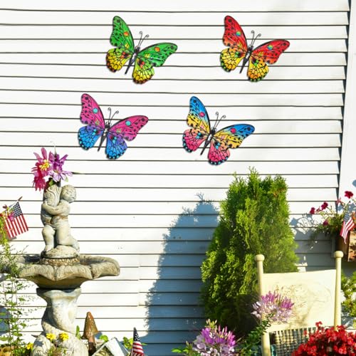 image for Daogtc Metal Butterfly Wall Decor - 9.6
