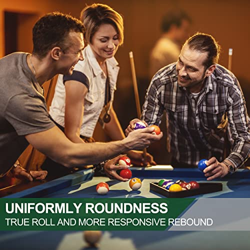 Regulation Billiard Balls, Glossy Pool Table Ball, Complete 16 Pool Balls Billiard Set, Premium Polyester Resin, For Friends, Family And Billiards Lovers #TOP3