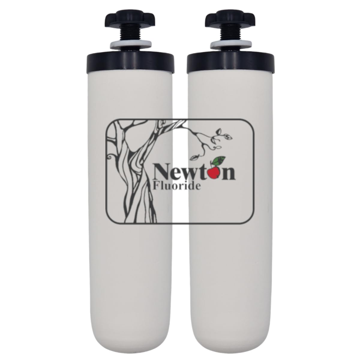 NewtonGravity Water Filter with Fluoride Removal | High Capacity Ceramic Candle | Compatible with British Berkefeld, Berkey, etc. (2 Pack)