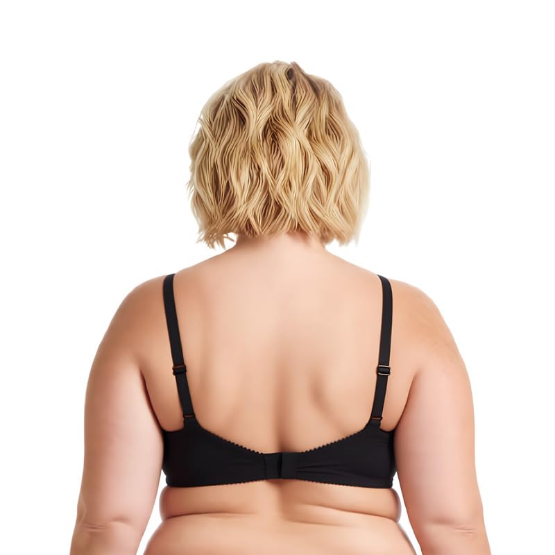 Image of Curve Muse Minimizer Unlined Underwire Bra with Lace Embroidery-2 Pack