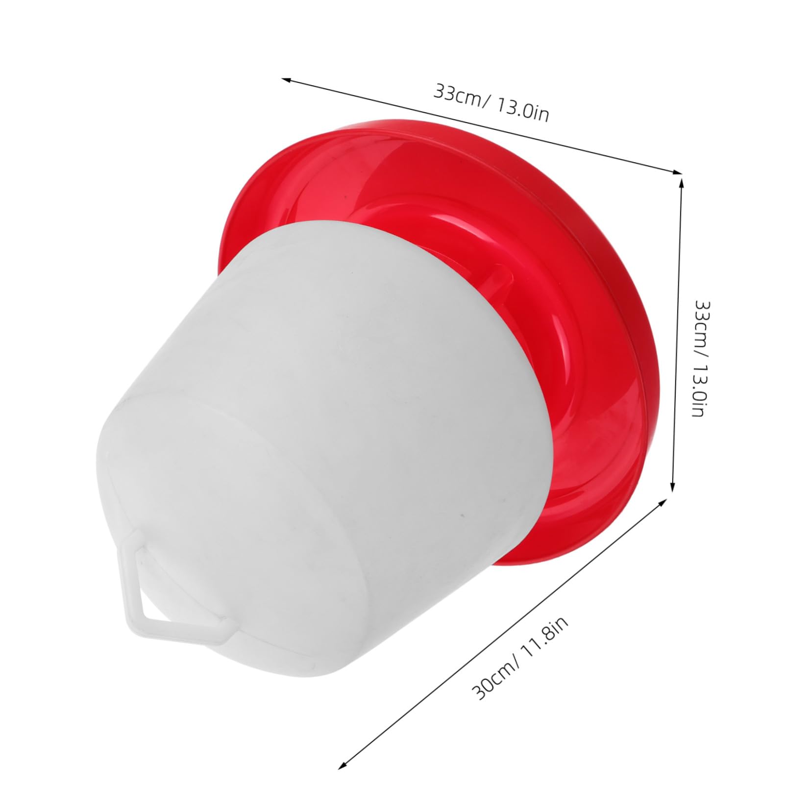 Gatuida Mangiatoia per Galline in Plastico Bianco Struttura Stabile e Forte Resistenza, Design Creativo a Forma di Trogolo per Allevamenti All'aperto