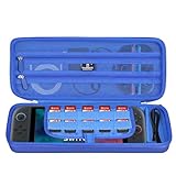 Tourmate Hard Storage Case for Switch 2 2025,Travel Case for Pouch Holds Cartridges,Protective Hard Shell Portable Travel(Box for Sale) (PU, Blue)