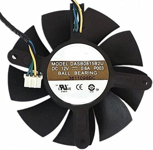 DASB0815B2U Replacement Video Card Cooling Fan For GTX560TI Graphics Card Fan DC 12V 0.6A 74mm 4 Pin