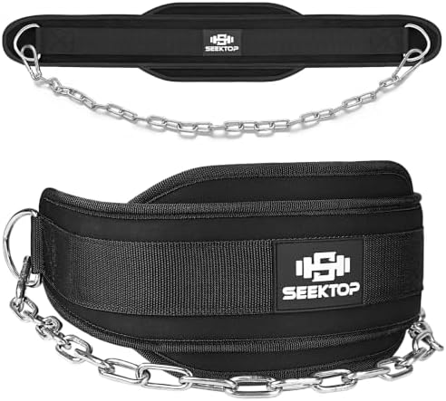 Seektop Dip Belt With Chain for Weightlifting, Dips, Pull Ups and...