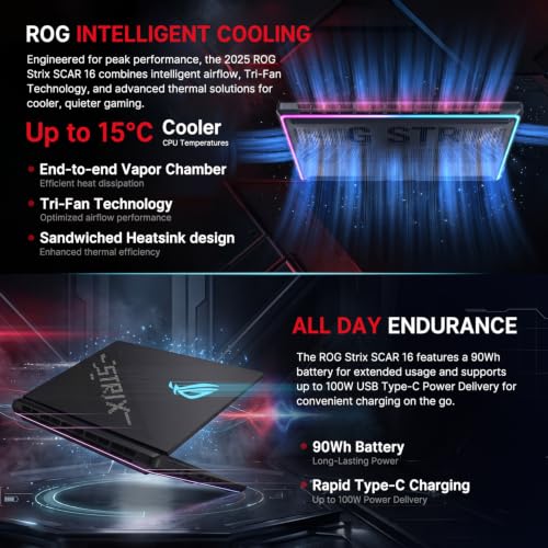 Image of ASUS ROG Strix Scar 16 RTX 5090 Intel Core Ultra 9 275HX 2.5K Gaming Laptop