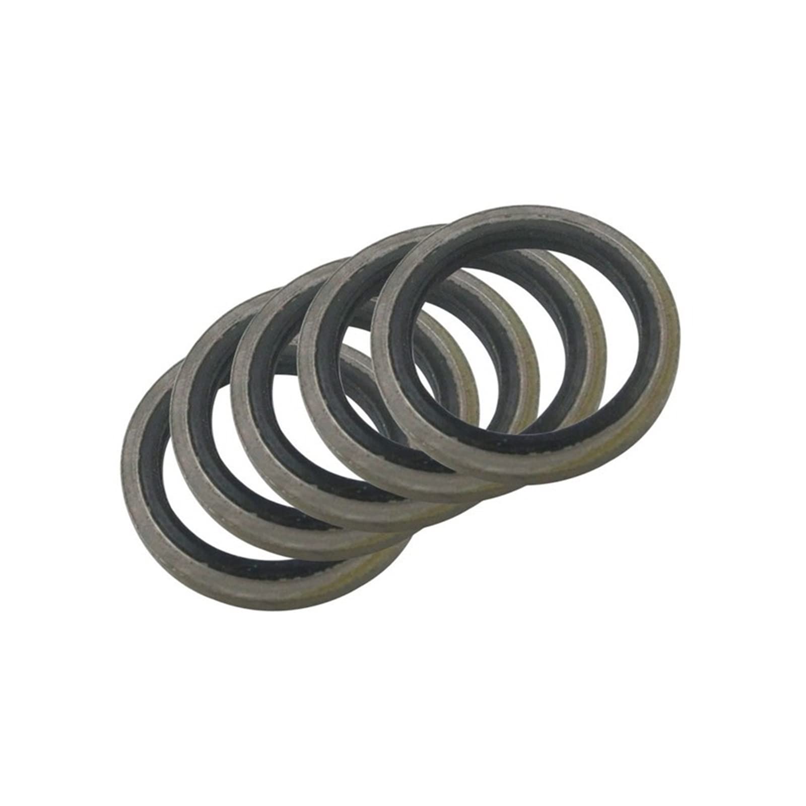 Rondelle d'étanchéité, 6/8/10/12/14/16 mm, rondelle collée en métal, caoutchouc, bouchon de vidange d'huile, compatible M6/M8/M10/M12/M14/M16, rondelle combinée, bague d'étanchéité, lèvre de joint (co