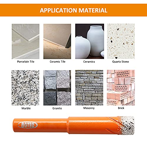 Dry Diamond Drill Bit Set,BGTEC 2pcs 12mm Hole Saw for Granite,Marble,Masonry, Concrete, Tile/Ceramic, Glass, Hard Plastic,Vacuum Brazed Diamond Core Drill Bit Kit 5 Dry Diamond Drill Bit Set,BGTEC 2pcs 12mm Hole Saw for Granite,Marble,Masonry, Concrete, Tile/Ceramic, Glass, Hard Plastic,Vacuum Brazed Diamond Core Drill Bit Kit - Image 5