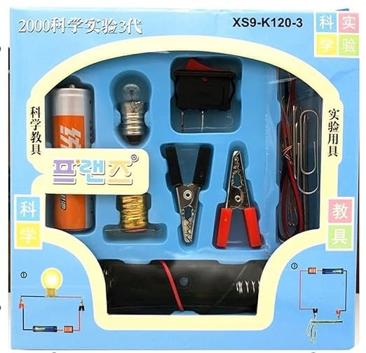 SP Electron Science School Projects Experiment Kits Fan Light Bulb and Motor Electric Circuit Physics Practice Science Learning Skills Teaching Materials (Set of 10)