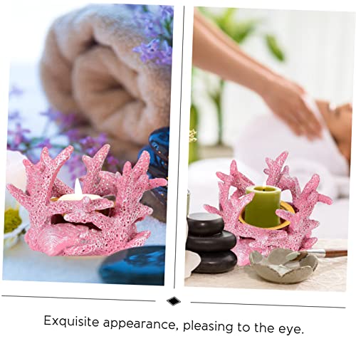 Healeved 1Pc Vaporizer Marine Tealight Holder Blue Candle Holders Incense Coil Burner Blue Candlesticks Sculptures Home Decor Taper Candlesticks Mediterranean Style Incense Burner Pink Cup #TOP3