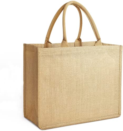 Tibroni Bolsa de yute portátil portátil de la compra Cover