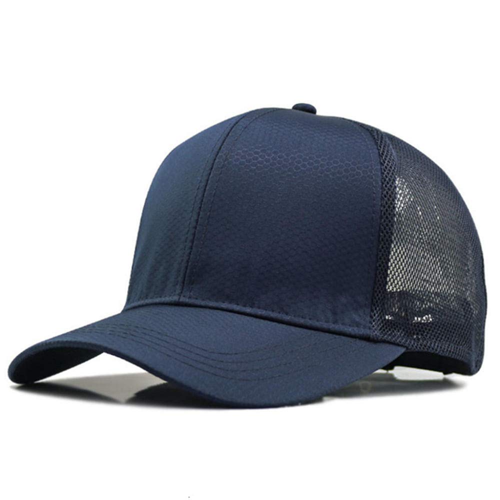 Kuletieas Gorras De Hombre XXL 62 68cm Gorra de béisbol de talla grande para hombre de cabeza grande para hombre gorra de camionero de malla de poliéster fina de verano para hombre sombreros Snapback bordados e