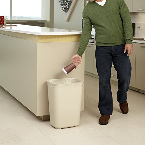 Image of Rubbermaid Commercial Products Fire Resistant Wastebasket 40 Qt /10 Gal Beige, for Hospitals /Schools /Hotels /Offices