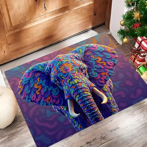 Animales Elefante Alfombra de Recibidor