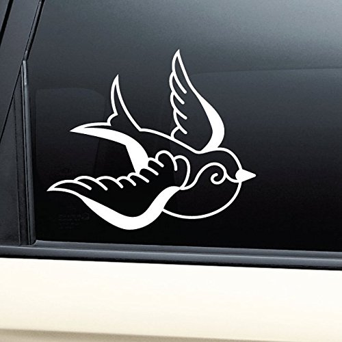 Nashville Decals Sparrow Tattoo Vinyl Decal Laptop Car Truck Bumper Window Sticker