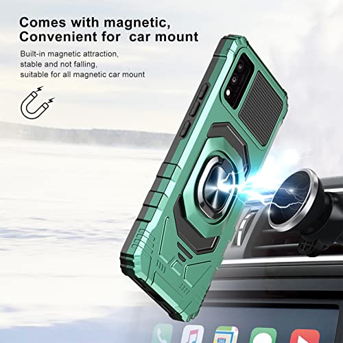 Ailiber Phone Case For Alcatel Tcl 30T (T603Dl), Tcl 30 T Case With Screen Protector, Ring Kickstand For Magnetic Car Mount Military Grade, Heavy Duty Shockproof Protective Cover For Tcl 30T-Green #TOP5