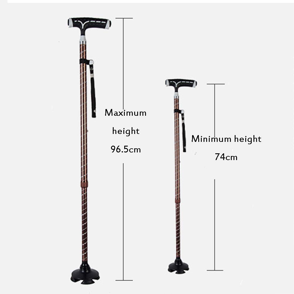 Aluminiowe kule, regulowane kule (74-96,5 cm), dziesięciostopniowa regulacja wysokości, ze światłami LED, maksymalne obciążenie 120 kg Interesting